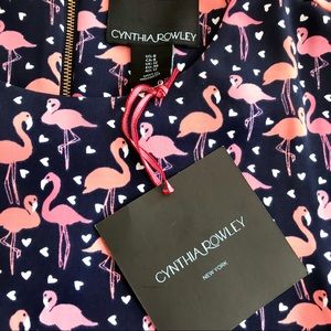 NWT Cynthia Rowley Flamingo Dress with Pockets